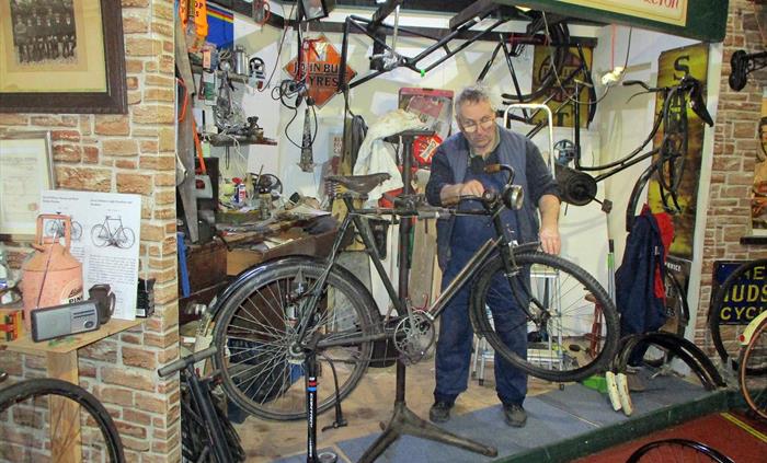 Watch bicycles being maintained on Mondays and Tuesdays